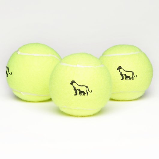 Zwart-witte leeuwen tennisballen (Multi)