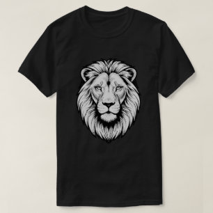 Zwart & Witte Leeuwengezicht T-shirt