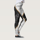 Zwart-witte Leggings met afneembaar design (Rechts)