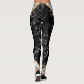 Zwart-witte Leggings met afneembaar design (Achterkant)