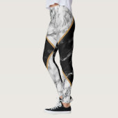 Zwart-witte Leggings met afneembaar design (Links)