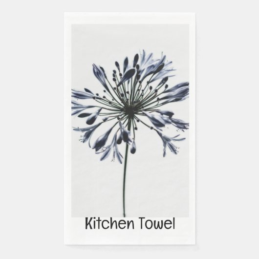 Zwart-witte lelie handdoek servet (Voorkant)