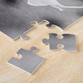 Zwart-witte lelies puzzel legpuzzel (Zijkant)