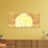 Zwart-witte levensboom in de hemel canvas afdruk (Insitu (Woonkamer))