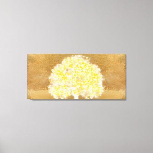 Zwart-witte levensboom in de hemel canvas afdruk (Voorkant)
