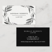 Zwart-witte leverbaar leef, schitterende professio visitekaartje (Voorkant / Achterkant)