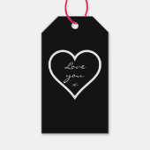 Zwart-witte liefde je geeft labels cadeaulabel (Voorkant)