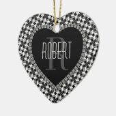 Zwart Witte Liefde Je Valentijns Ornament (Links)