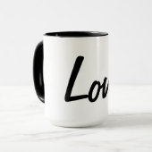 Zwart-witte liefdesmok mok (Voorkant links)