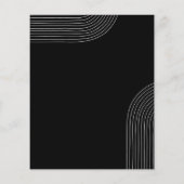 Zwart-witte lijn Art Geometrische moderne bruiloft Flyer (Achterkant)