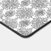 Zwart-witte lijn Art Mum Flower Desk Mat (Hoek)