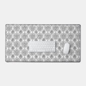 Zwart-witte lijn Art Mum Flower Desk Mat (Keyboard & Muis)