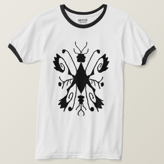Zwart-witte lijn Craft Symbool T-shirt (Design voorkant)