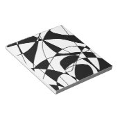 Zwart-witte lijnen, blokkleurafdrukpatroon notitieblok (Schuin)