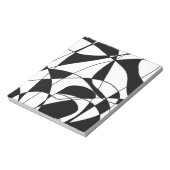 Zwart-witte lijnen, blokkleurafdrukpatroon notitieblok (Linkerzijde)