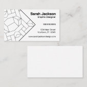 Zwart-witte lijnen Graphic Artist Designer Visitekaartje (Voorkant / Achterkant)