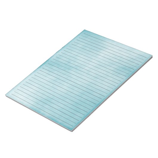 Zwart-witte lijnen met brede lijnen Blauwgroen Wat Notitieblok (Schuin)