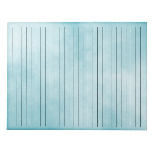 Zwart-witte lijnen met brede lijnen Blauwgroen Wat Notitieblok (Voorkant)