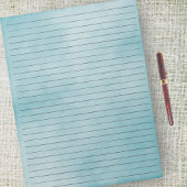 Zwart-witte lijnen met brede lijnen Blauwgroen Wat Notitieblok