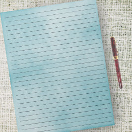 Zwart-witte lijnen met brede lijnen Blauwgroen Wat Notitieblok