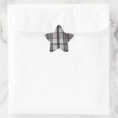 Zwart-witte lijnen op textiel ster sticker (Tas)