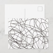 Zwart-witte lijnkunst briefkaart (Voorkant / Achterkant)