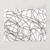 Zwart-witte lijnkunst briefkaart (Voorkant)