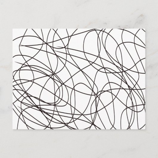 Zwart-witte lijnkunst briefkaart (Voorkant)