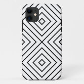 Zwart-witte lijnkunst, concentrische vierkantjes Case-Mate iPhone case (Achterkant)