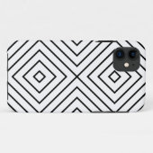 Zwart-witte lijnkunst, concentrische vierkantjes Case-Mate iPhone case (Achterkant (horizontaal))