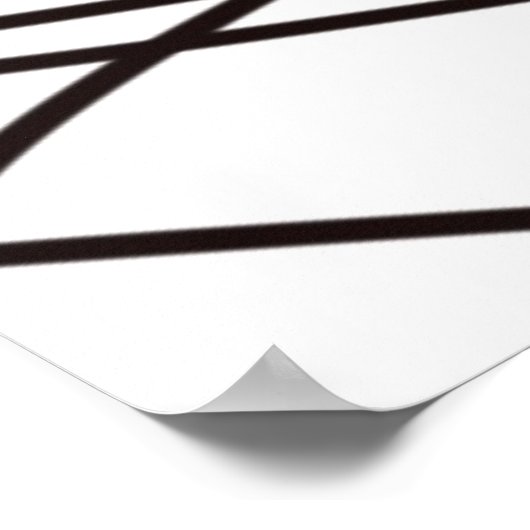 Zwart-witte lijnkunst poster (Hoek)