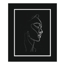 Zwart & Witte Lijnkunst Vrouwen Lijnposter