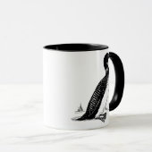 Zwart-witte lijnwasleoon mok (Voorkant rechts)