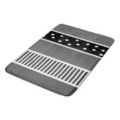 Zwart-witte linnen en poka Dot Bath Mat (Gekanteld)