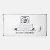 Zwart Witte Logo Aangepaste Zakelijke Bureaumat (Keyboard & Muis)