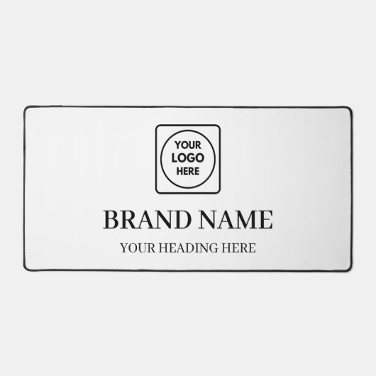 Zwart Witte Logo Aangepaste Zakelijke Bureaumat (Voorkant)