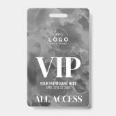 Zwart Witte Logo VIP Evenement Badge (Achterkant)
