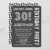 Zwart-witte look die 30 dagen later wordt uitgenod kaart (Voorkant / Achterkant)