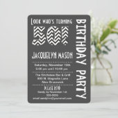 Zwart-witte look die 50 dagen later wordt uitgenod kaart (Staand voorkant)