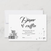 Zwart-witte luier Raffle Kaart (Voorkant)