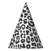 Zwart-witte luipaard afdrukken Dierlijke huidpatro Feesthoedjes (Links)