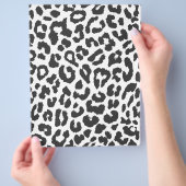 Zwart-witte luipaard afdrukken Dierlijke huidpatro Flyer (Hand)