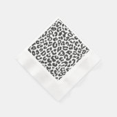 Zwart-witte luipaard afdrukken Dierlijke huidpatro Servetten (Hoek)