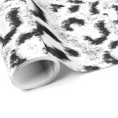 Zwart-witte luipaard cadeaupapier (Rol Hoek)