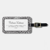 Zwart-witte luipaard Camouflauw Bagagelabel (Voorkant horizontaal)