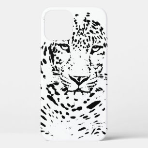 Zwart Witte Luipaard Case-Mate iPhone Case
