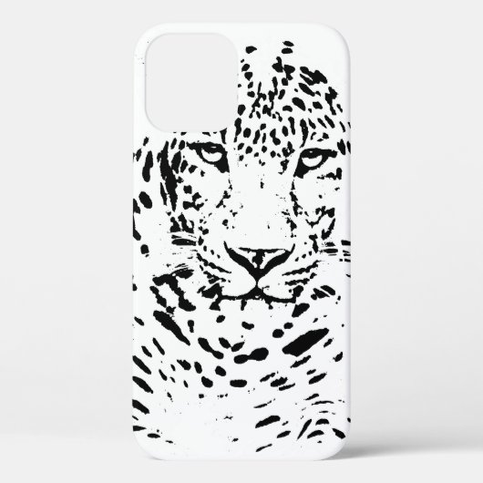 Zwart Witte Luipaard Case-Mate iPhone Case (Achterkant)