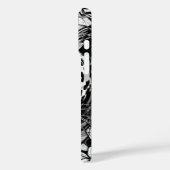 Zwart-witte luipaard Chic Monochroom Dier Case-Mate iPhone Case (Achterkant / Links)