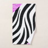 Zwart-witte luipaard Hot-roze handdoekjes Bad Handdoek (Handdoek)