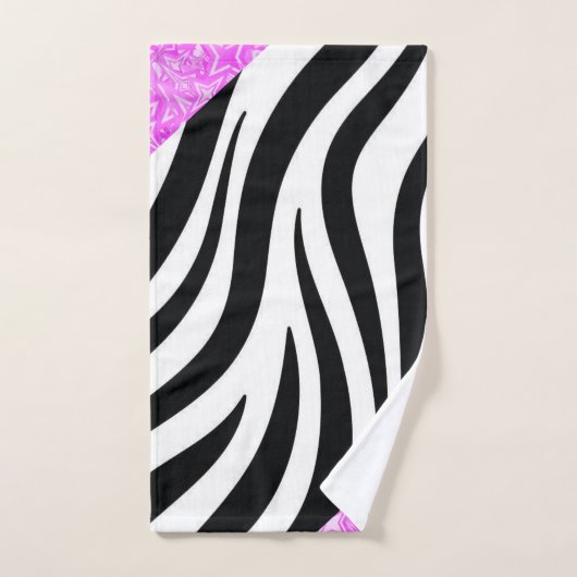 Zwart-witte luipaard Hot-roze handdoekjes Bad Handdoek (Handdoek)